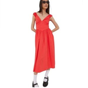 NWT Abercrombie and Fitch Red Midi Summer Dress size SP